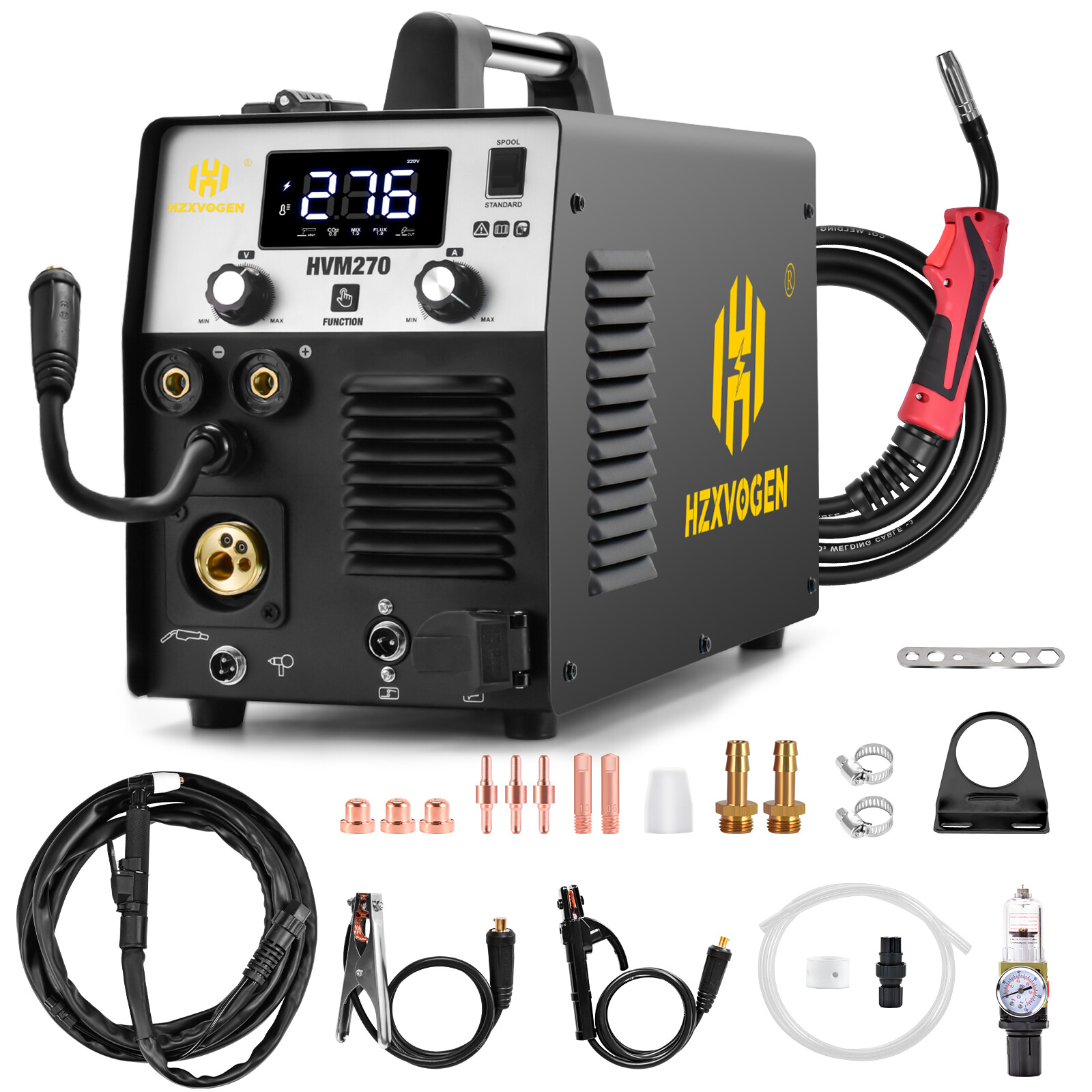 5 in 1 MIG/CUT/TIG/MMA Welder 250A MIG Welder Plasma Cutter 220V Gas/Gasless US