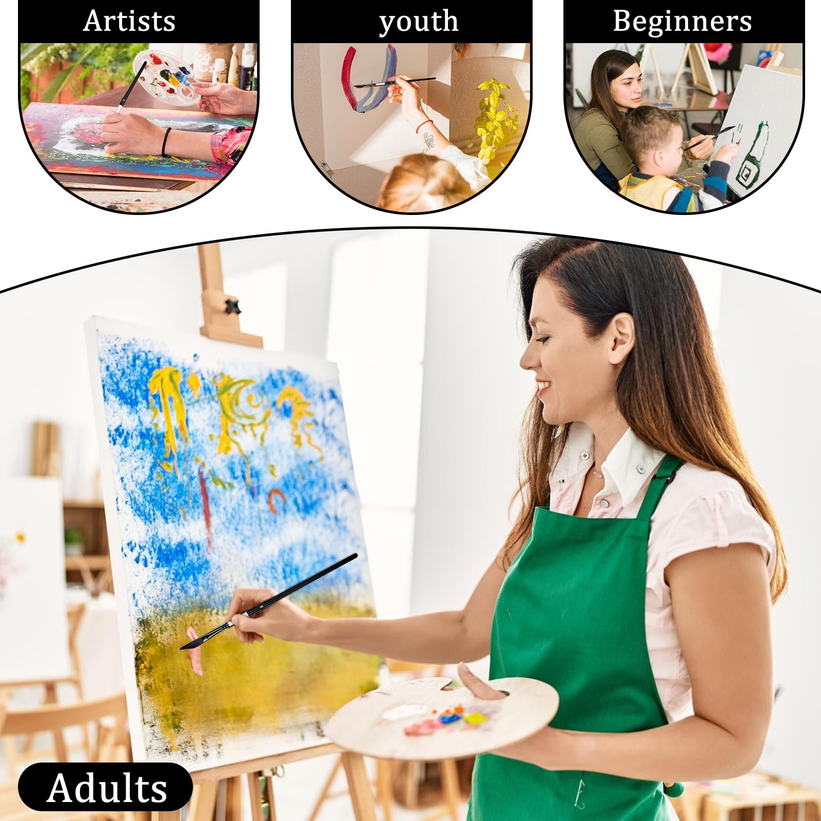 Professional Pinstriping Brush, 4PCS High Performance Striping Brushes Long L...