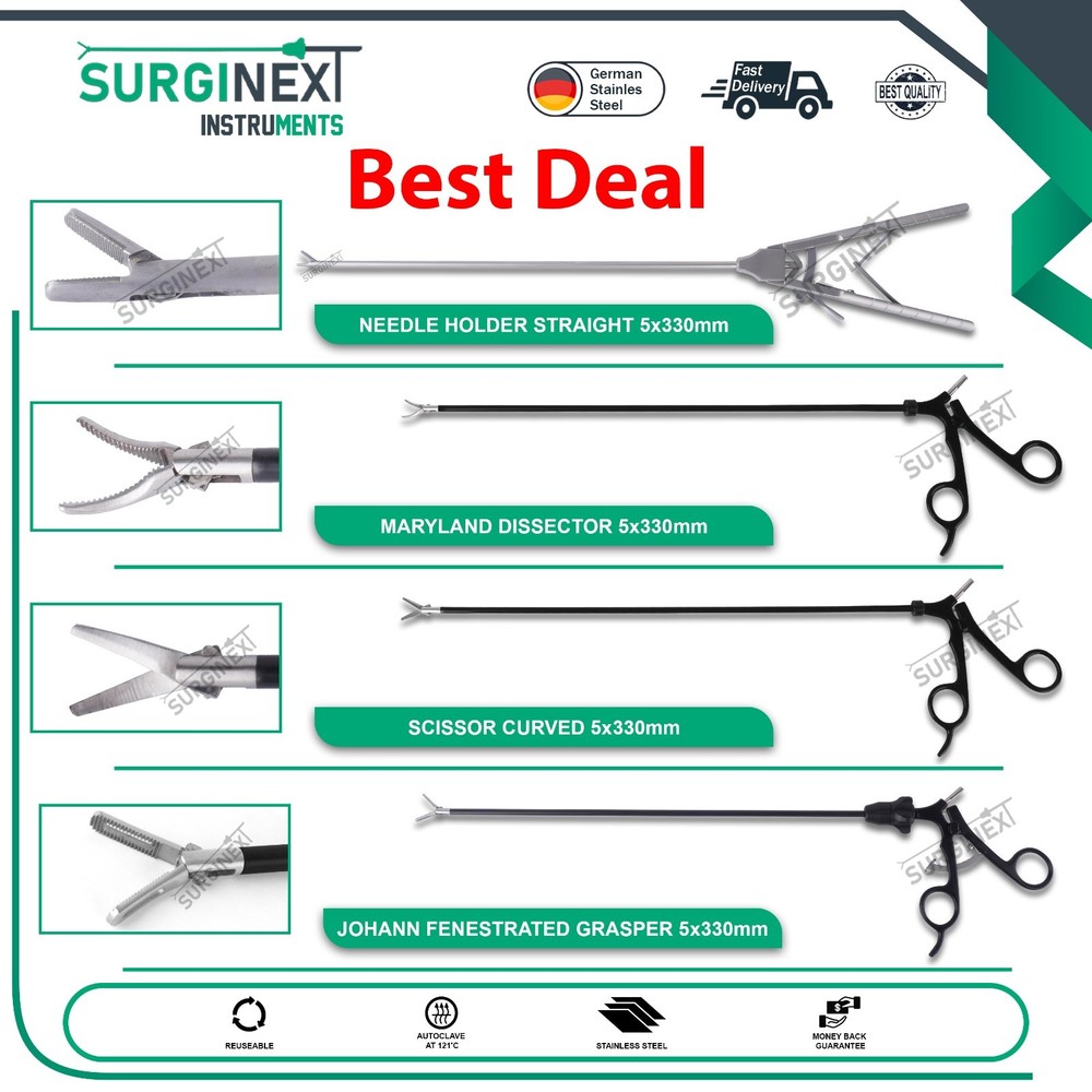 Laparoscopy Needle Holder Grasper Dissector Scissor Forceps Training Instruments