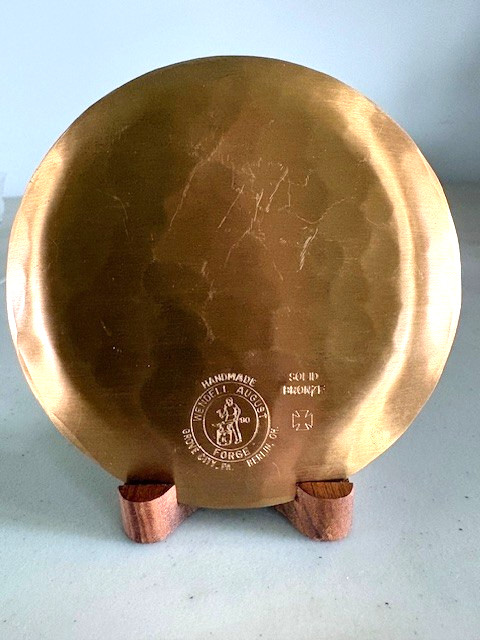 Wendell August Forge Solid Bronze 4 3/8" Coaster with Stand & Box, Praying Hands
