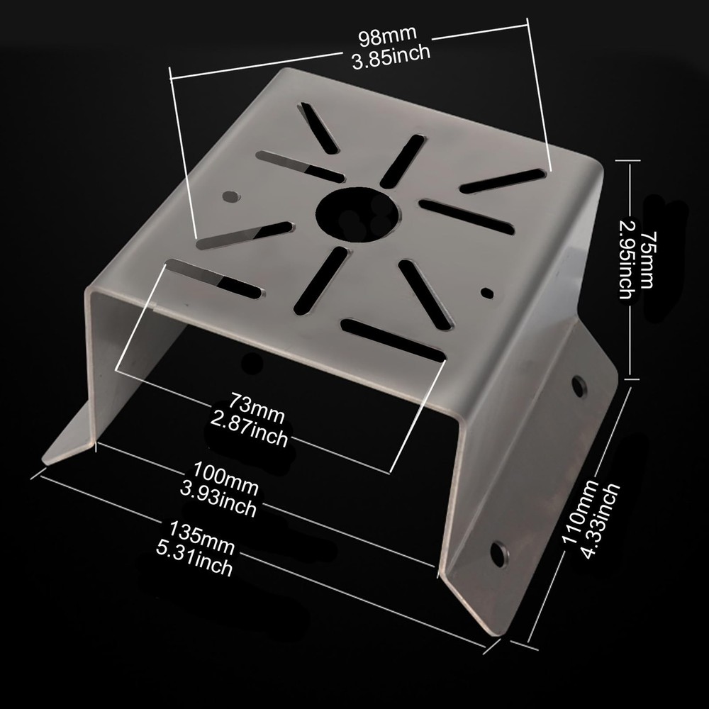 WiTi Universal Corner Mount for Security Camera, Stainless Steel Silver