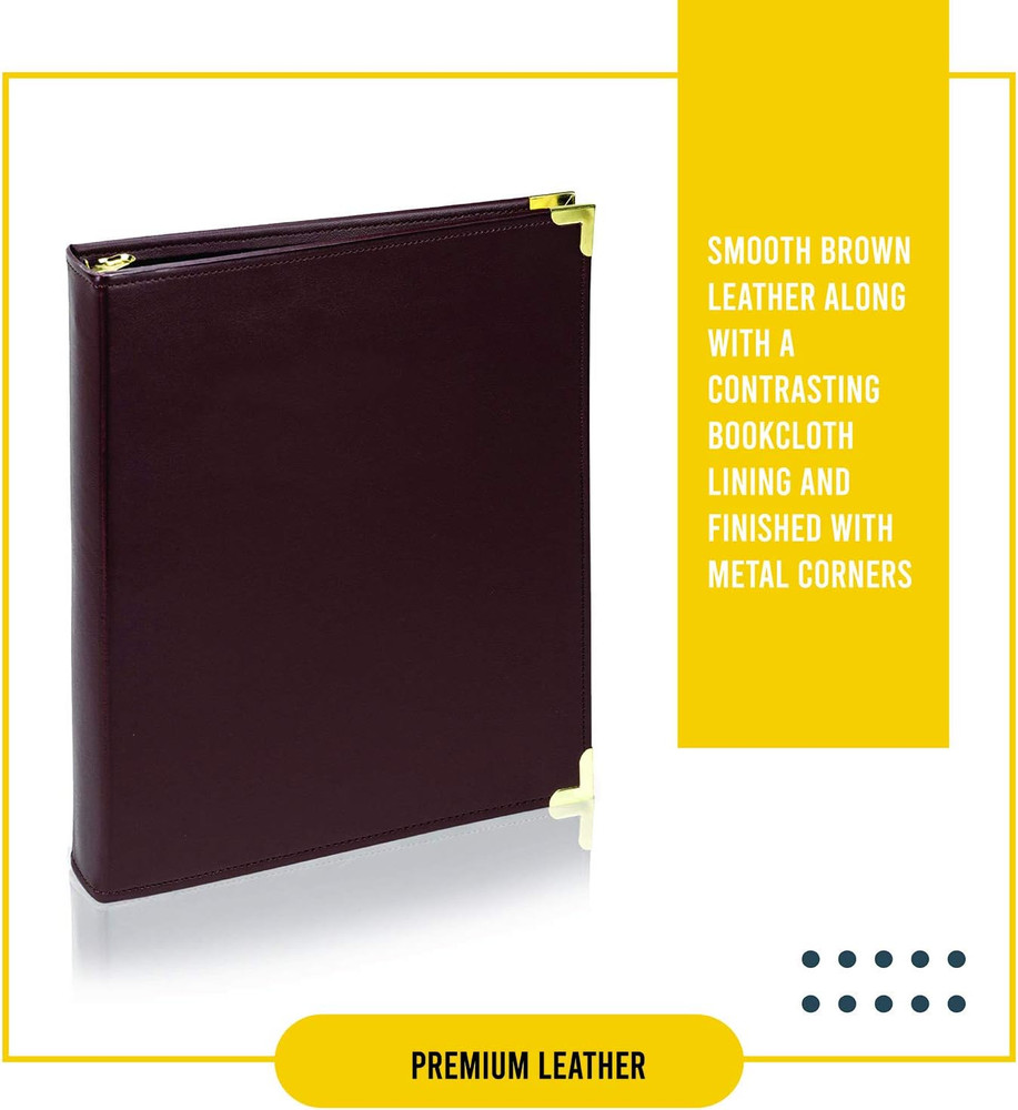 Hemingway Classic Collection Executive Presentation 3 Ring Binder, Round Ring...