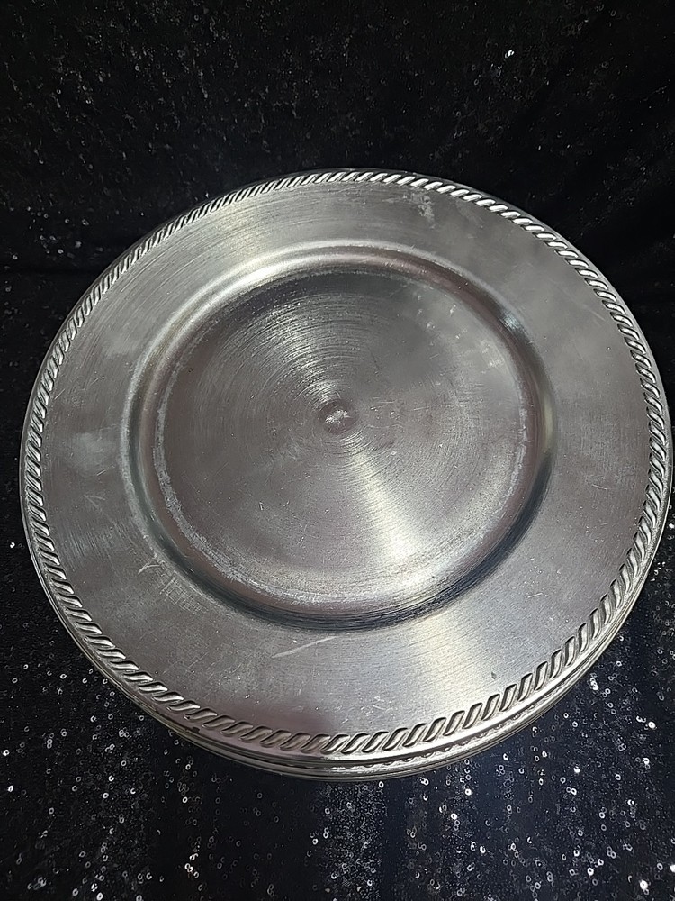 39pc 13" Round Solid Silver CHARGER PLATES Party Event Tableware Wedding Banquet