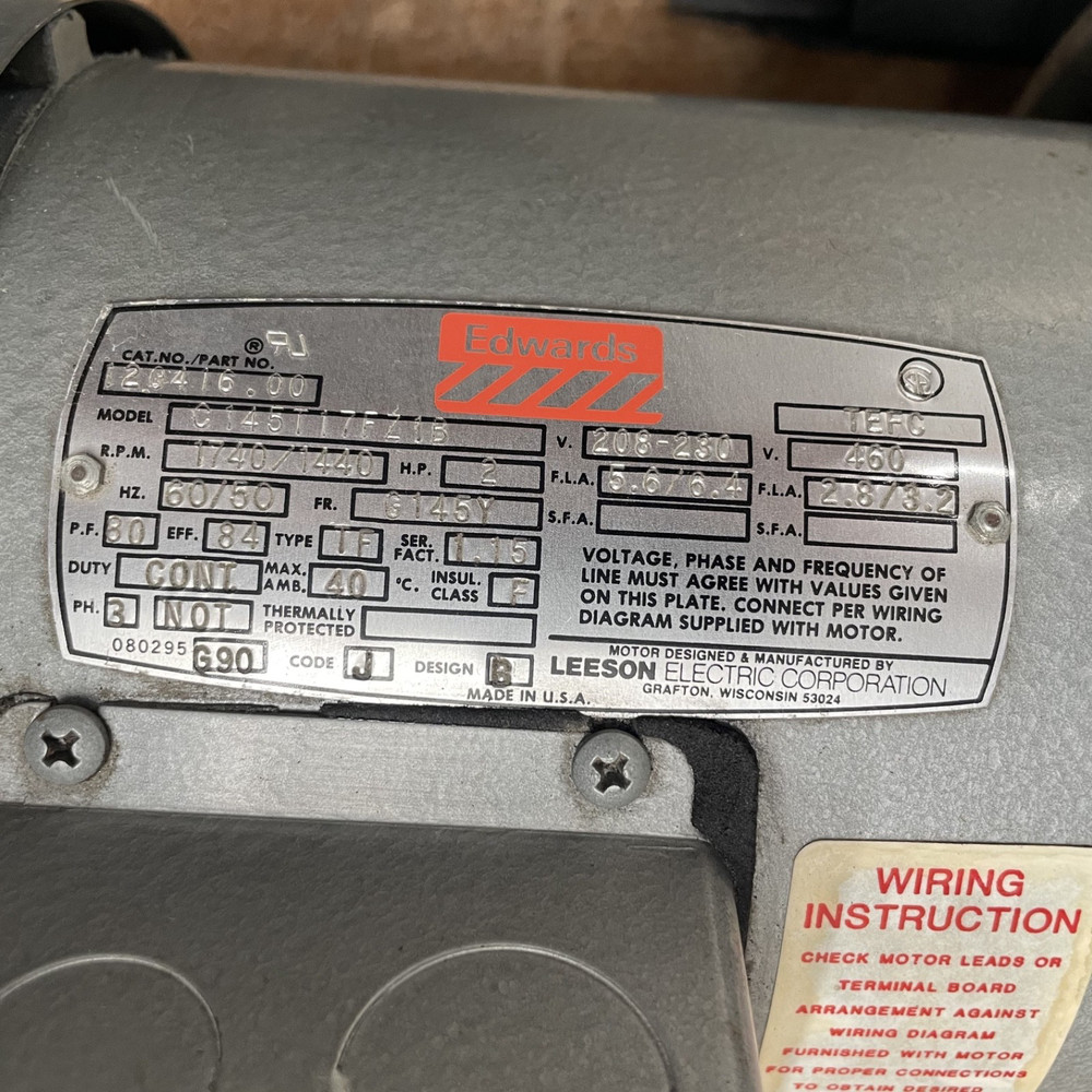 Edwards E2M40 Two Stage High Vacuum Pump