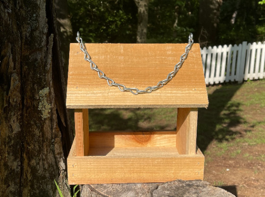 Large Cedar Wood Fly Through Platform Bird or Squirrel Feeder HANG or MOUNT!