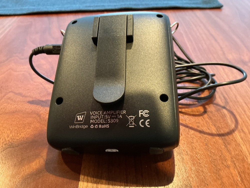 WINBRIDGE VOICE S309 AMPLIFIER WITH MICROPHONE. TESTED.