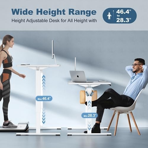 Electric Standing Desk 40 Inch Height Adjustable Work Table DUMOS Computer Home