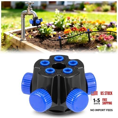 5-Ways Connector, Irrigation System Accessory, Compatible with 1/4''