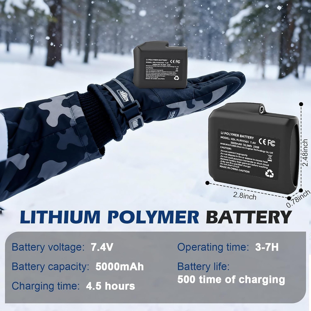 7.4V 5000mAh Li-Polymer Rechargeable Battery Pack Replacement Set Compatible wit