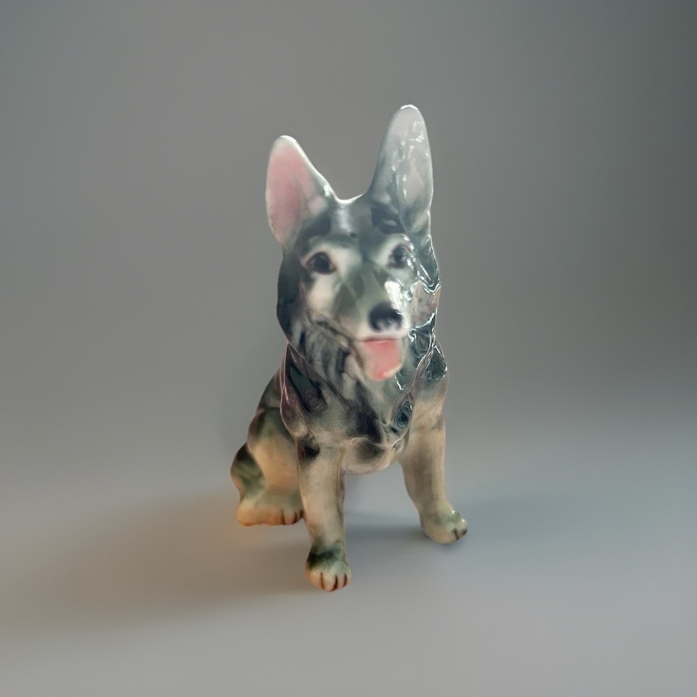 Vintage Ceramic German Shepherd Figurine