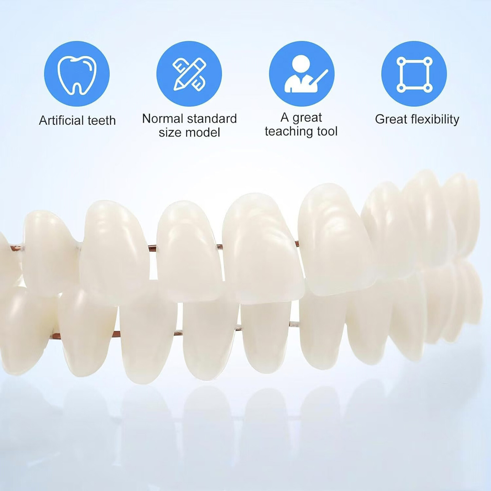 2 Set DIY Dentures Fake Teeth Kits Top and Bottom Dentures Temporary Fake Teeth