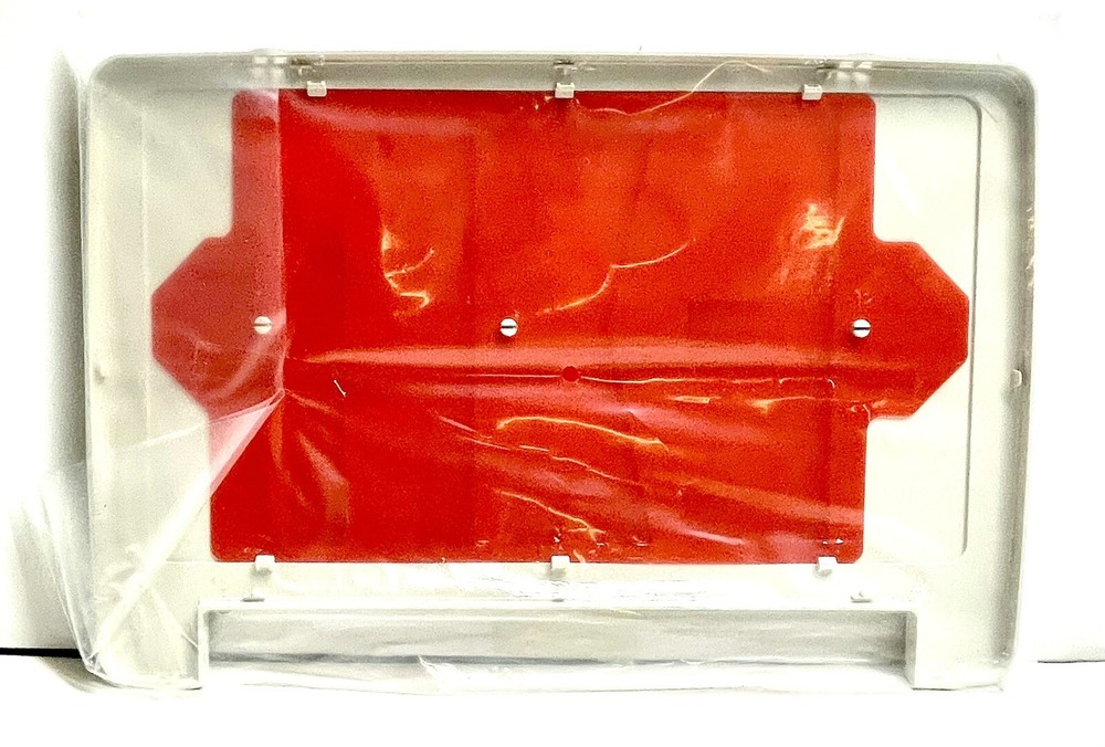 New REPLACEMENT Emergency EXIT LIGHT COVERS Red WHITE PLASTIC SIGN 12.5"x 8.5"