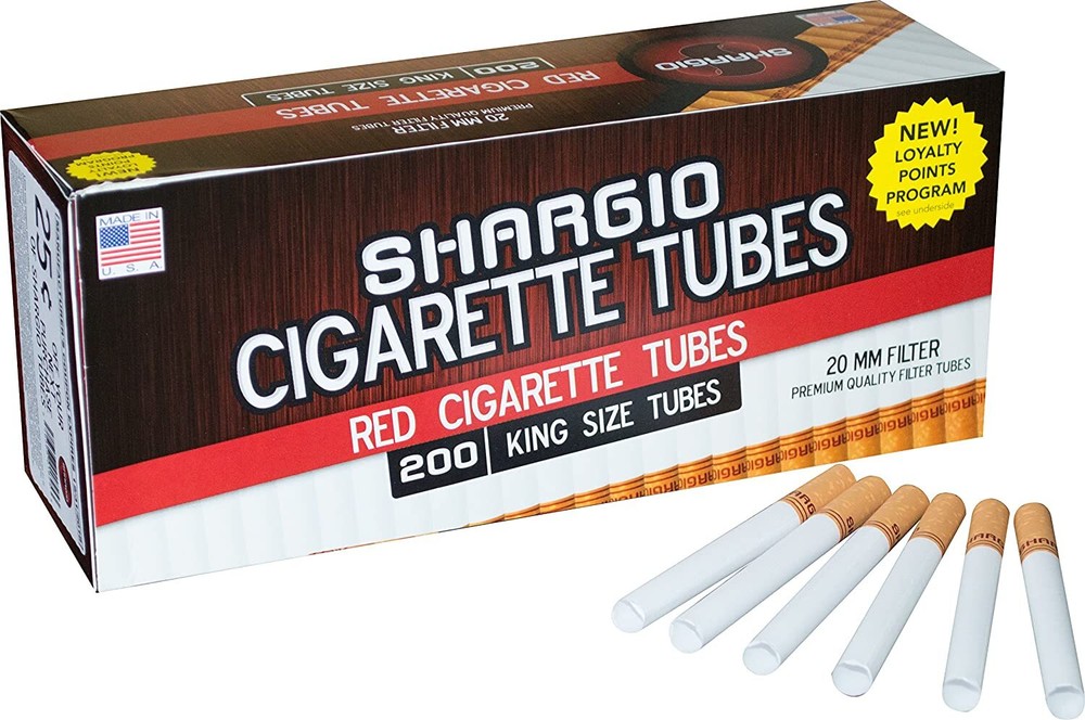 Shargio Red King Size 200 Count Per Box Filter Tubes (1-Box)