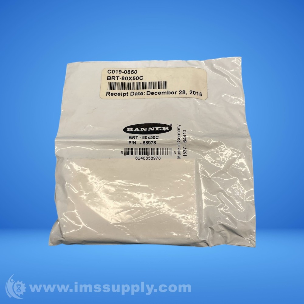 Banner BRT-80X50C Rectangular Retroreflective Target FNIP