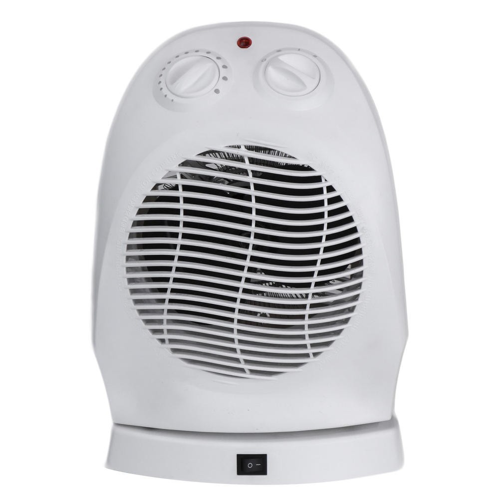 1500W Electric Oscillating Wire Element Heater 2 Setting Adjustable Thermostat