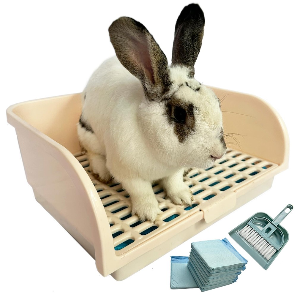 Rabbit Litter Box - Extra Large Bunny Litter Box, Easy to Clean and Disassemb...
