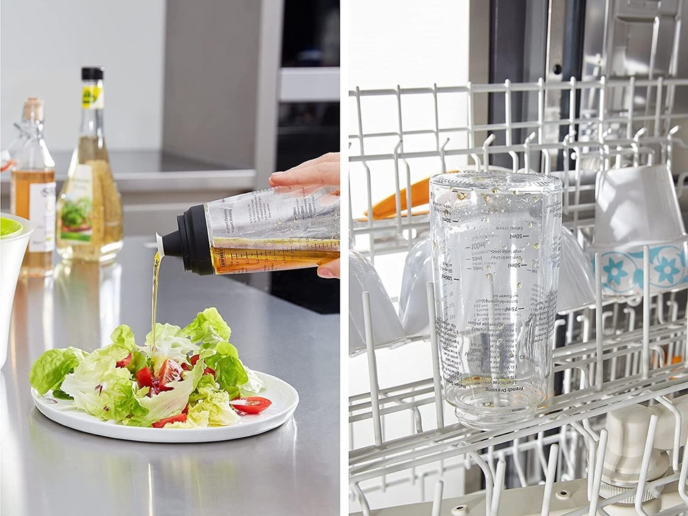 Salad Dressing Shaker Black/Transparent