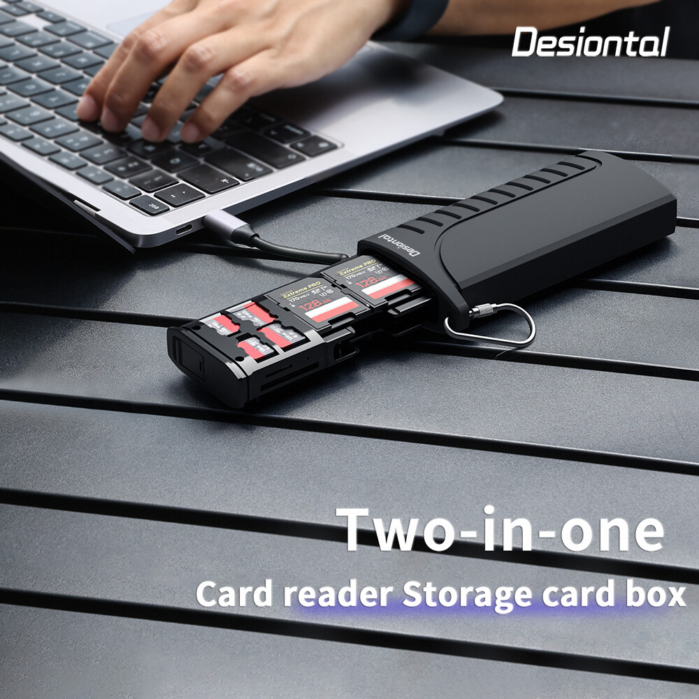 Micro SD Card Reader&Storage Box High Speed for 4 SD 6 TF 2 Nano SIM Cards