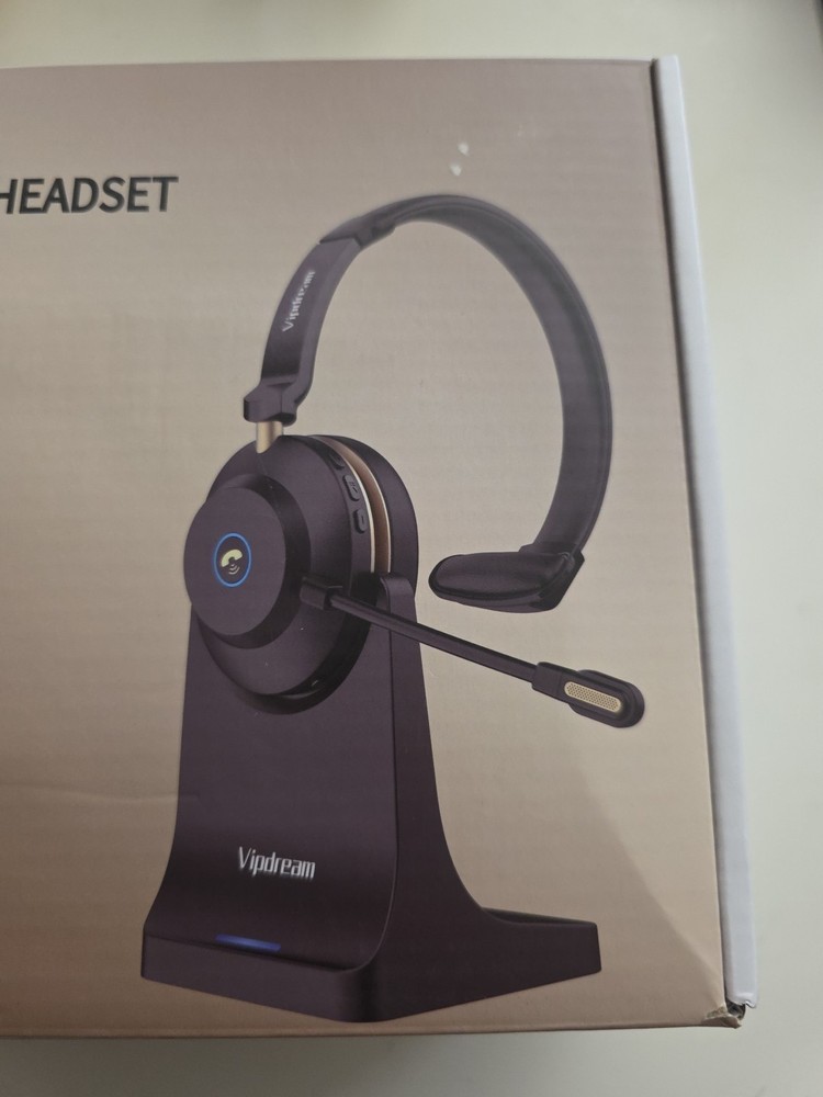 Vipdream Wireless Headset with Microphone for Work, Bluetooth 5.3 Computer Heads