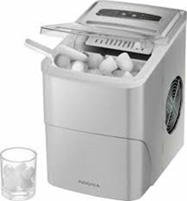 Insignia™ - Portable Ice Maker with Auto Shut-Off - Silver