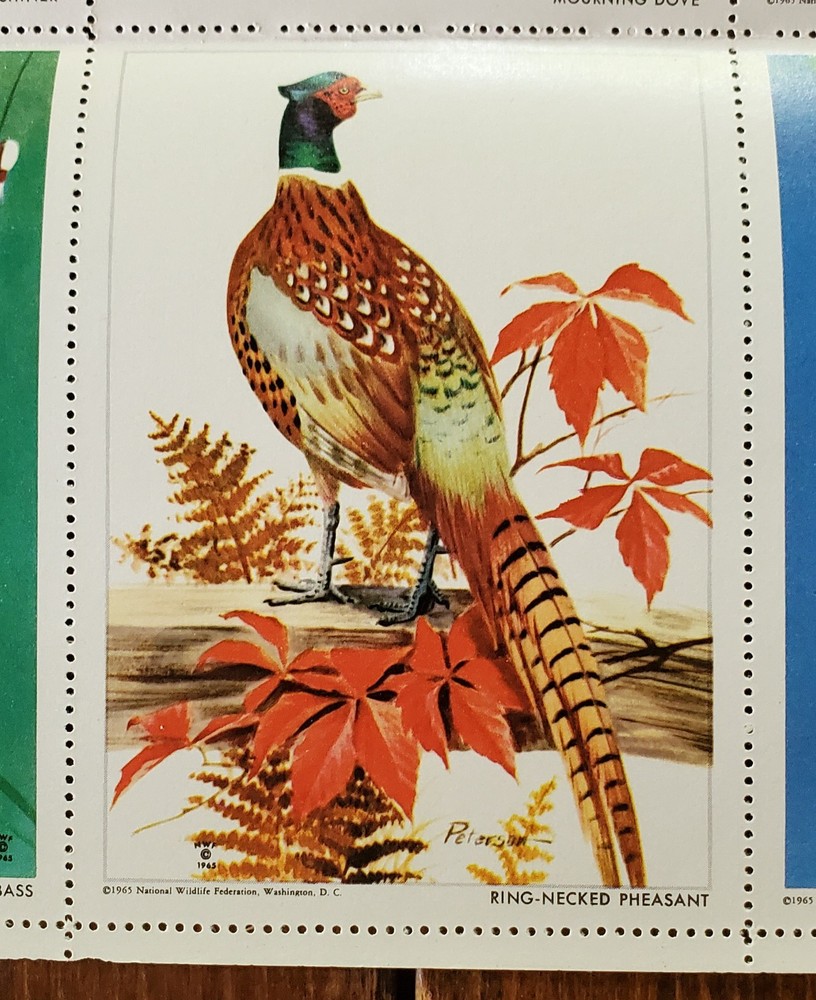 9 FULL Sheets Nat Wildlife Conservation Stamps 1960,61,63,64,65,66,67,69 & 1971