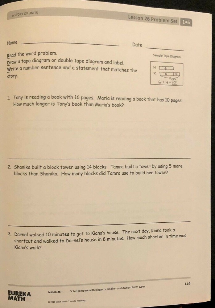 1st Grade - EUREKA MATH - MODULE 6 (Student Workbook) (2018, Great Minds)