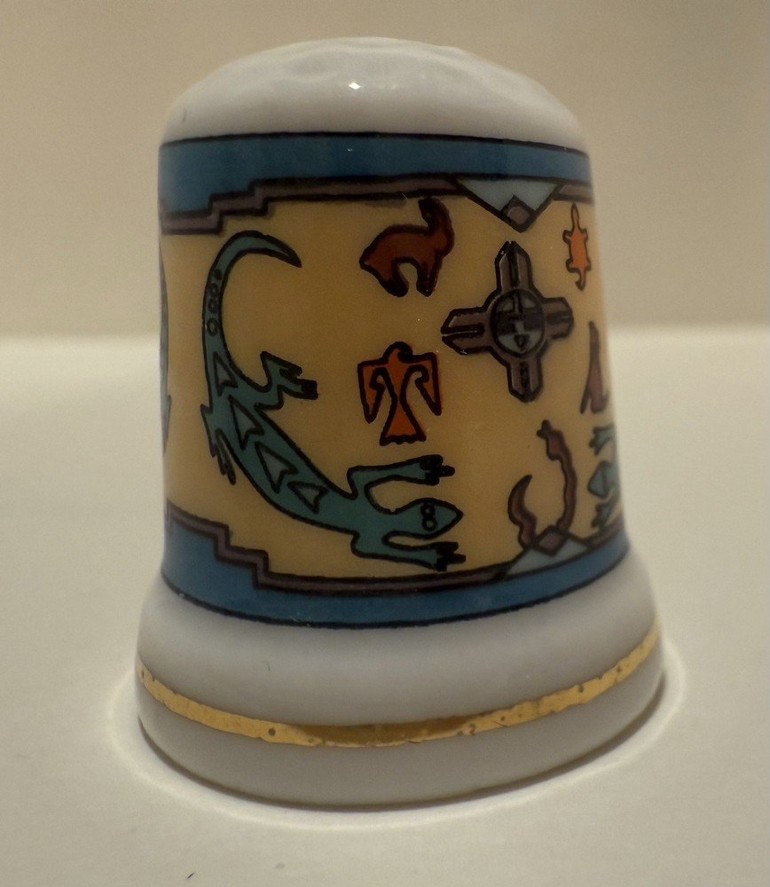 Aztec Porcelain Thimble