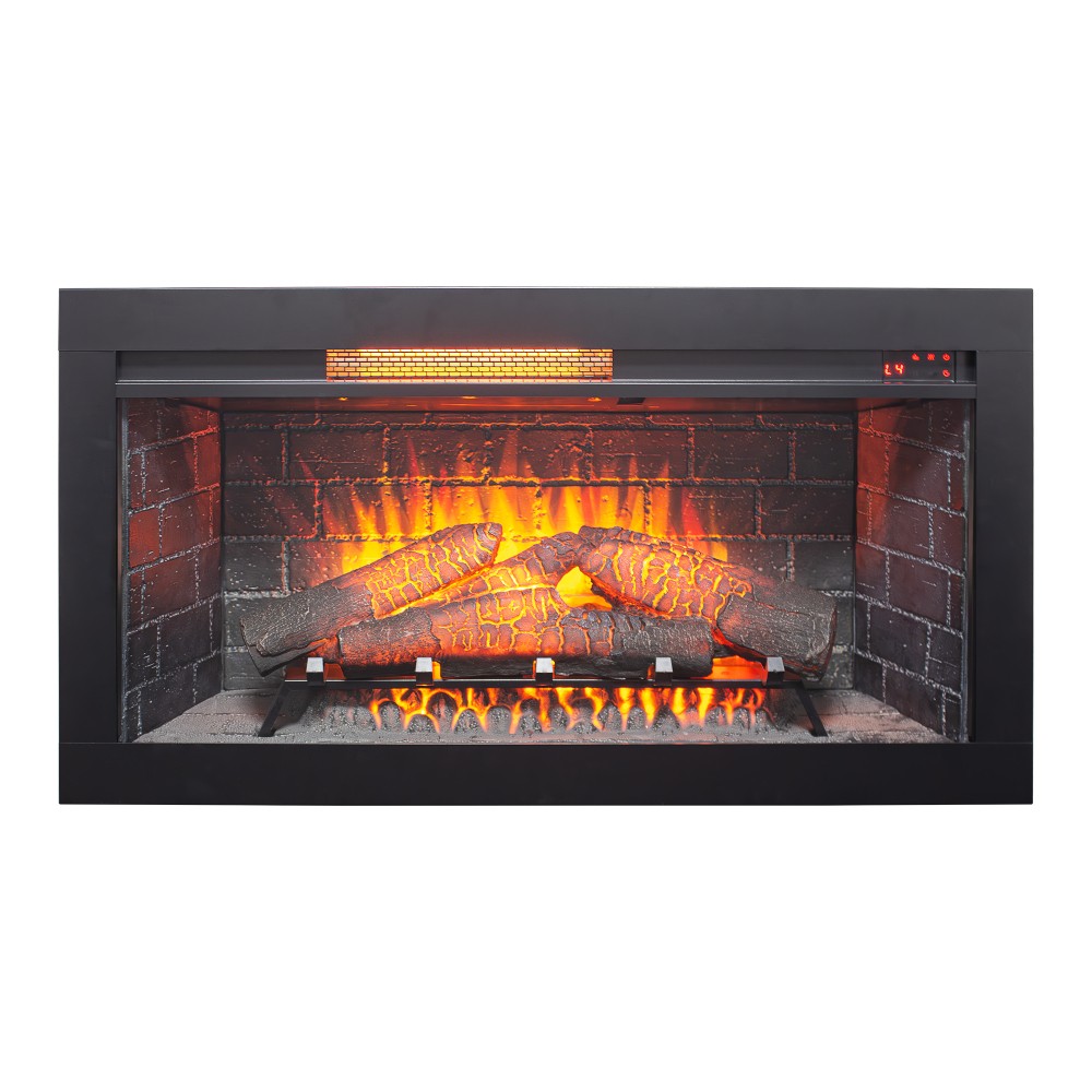 36" Infrared Electric Fireplace Insert w/ Touch Panel & Remote