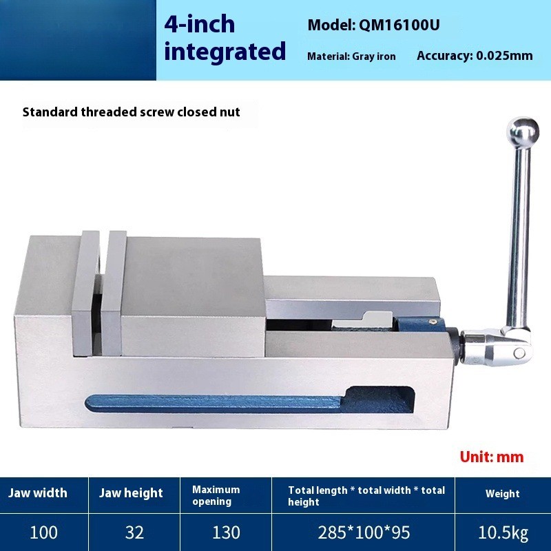 Precision Machine Flat-jaw Clamp Heavy-duty Milling Machine Angle-fixed Vise