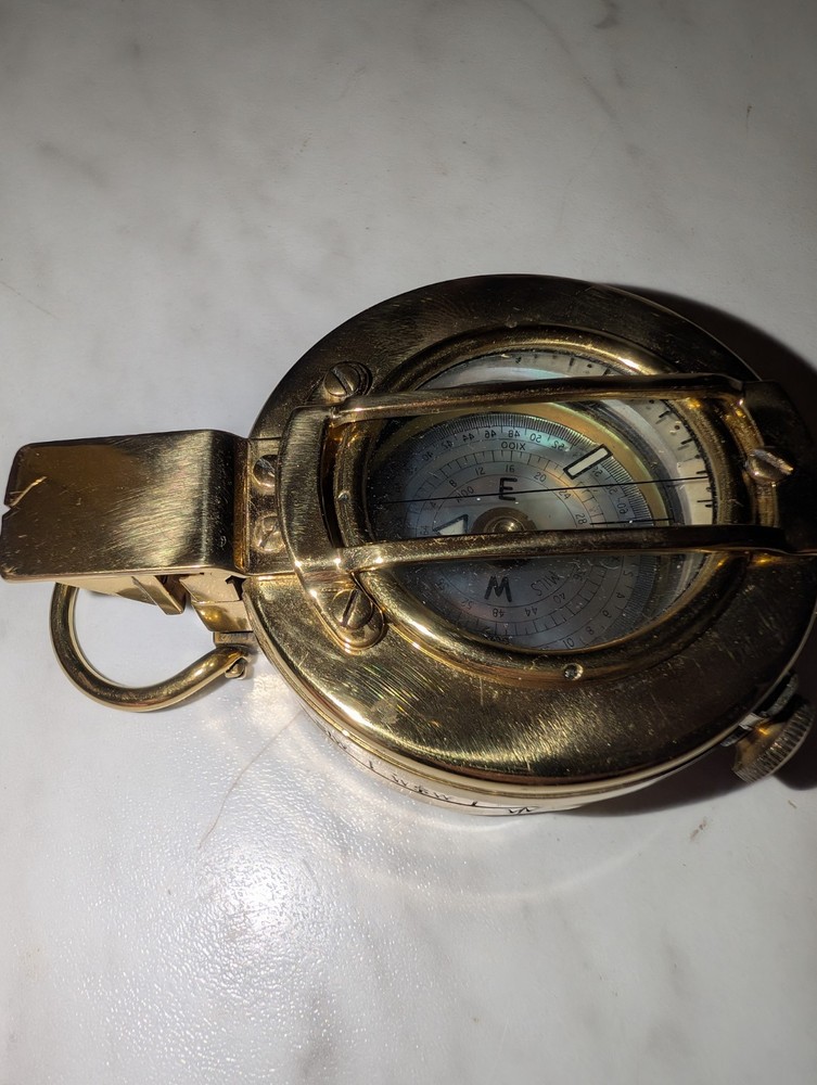 WFS Mils MK1 Brass Prismatic Compass Vintage