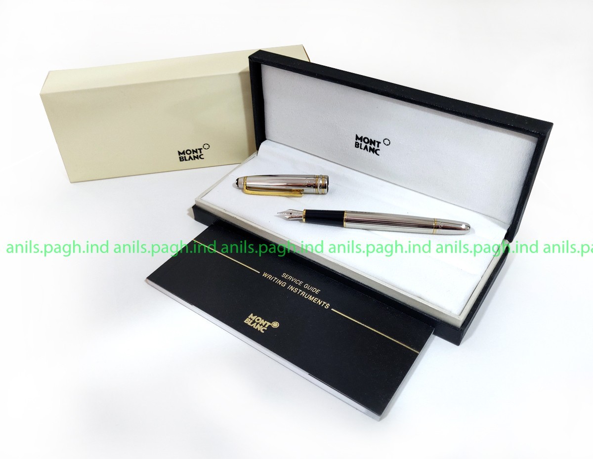 Refurbished# Meisterstuck Solitaire Sterling Silver 925 Fountain | Ink Pen