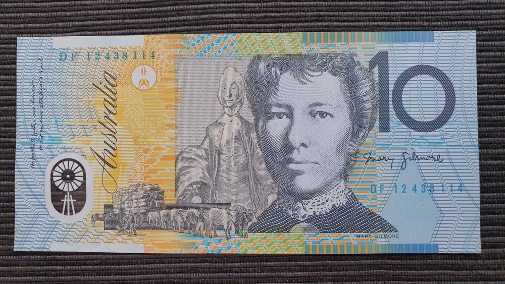 AUSTRALIA $10 2012 LAST PREFIX Polymer Banknote DF12 438114