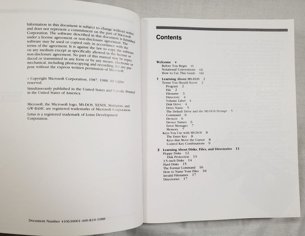 Microsoft MS-DOS 4.01 Operating System & Instruction Manual & Case MSDOS 4 book