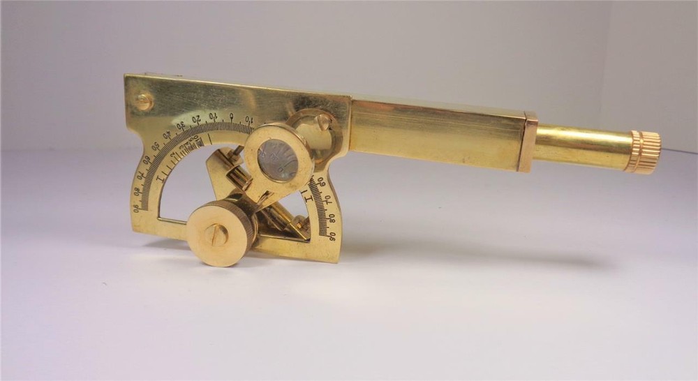 NAUTICAL SOLID BRASS NAVIGATION ABNEY LEVEL MARITIME PRECISION INSTRUMENT