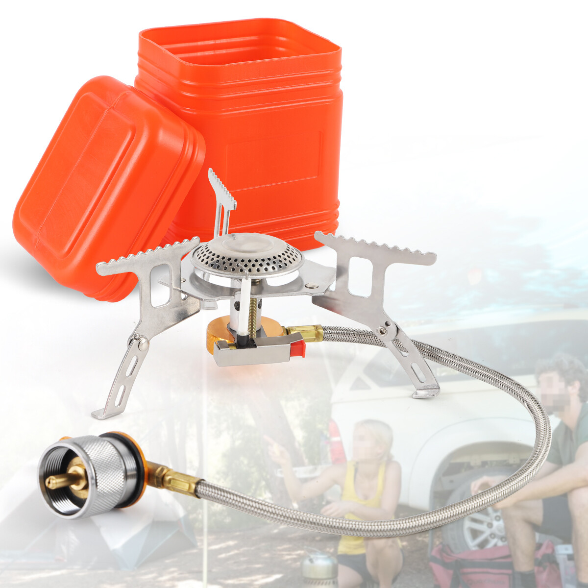 Portable Gas Propane Cooker Single Burner Outdoor Camping Picnic Windproof Stove