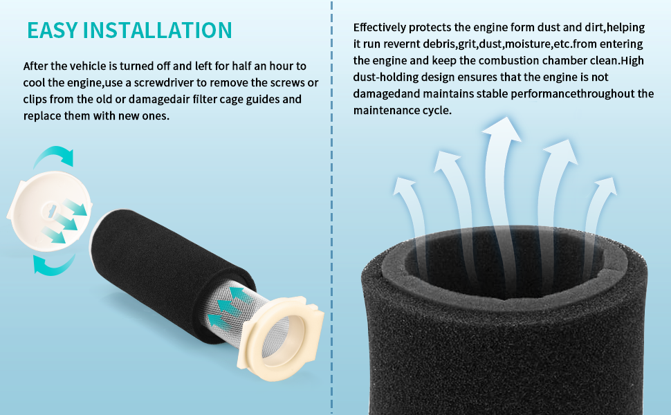 2002-2008 For Yamaha Grizzly 660 YFM660 Air Filter & Cage Guide & END CAP Kit