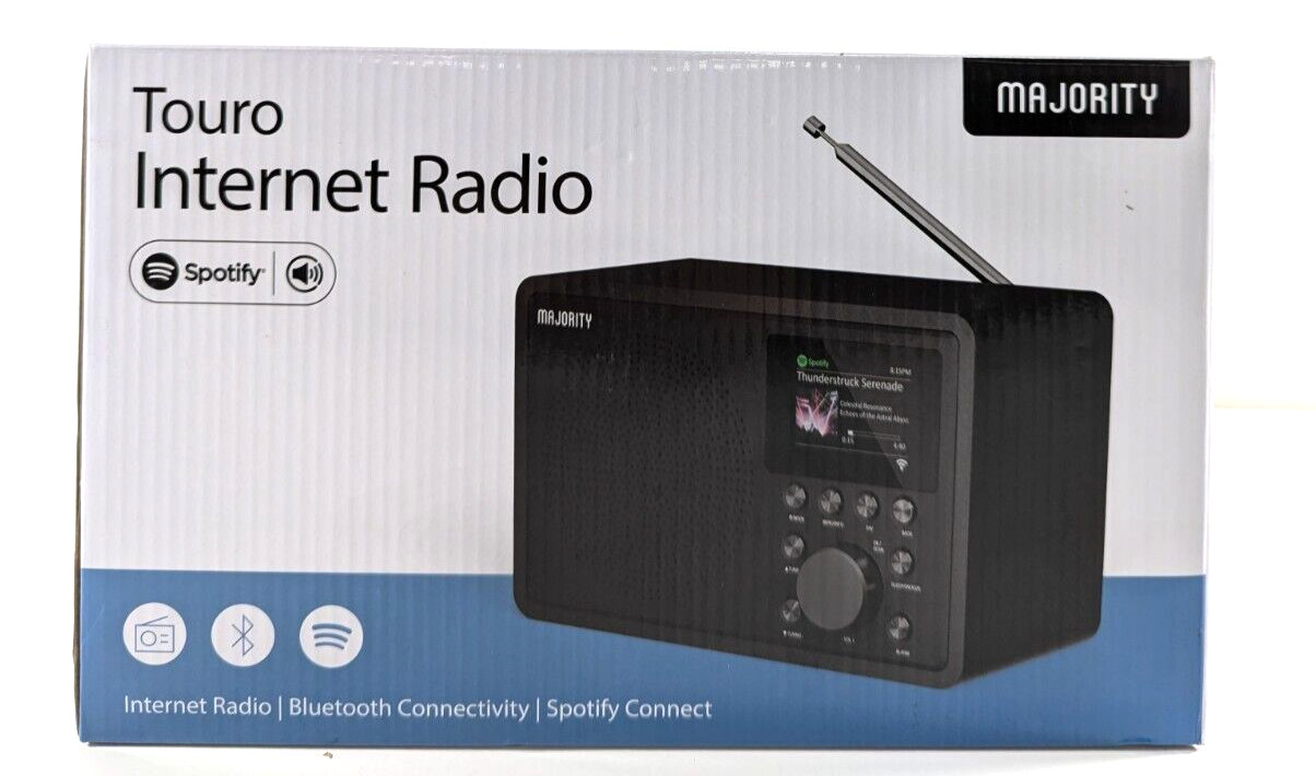 Majority Touro Internet Radio with WiFi and FM DSP Speaker Black