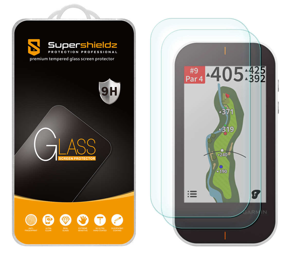 2X Supershieldz Tempered Glass Screen Protector for Garmin Approach G80