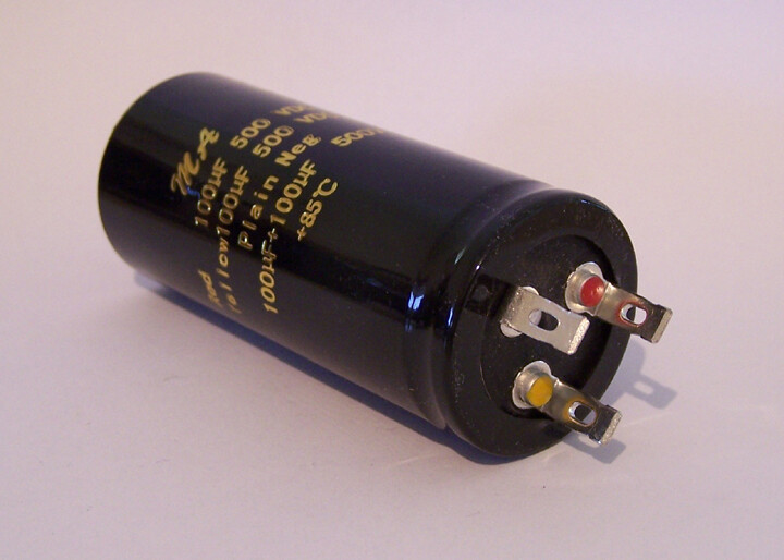 MA 100+100uf 500 Volt Dual Section Capacitor