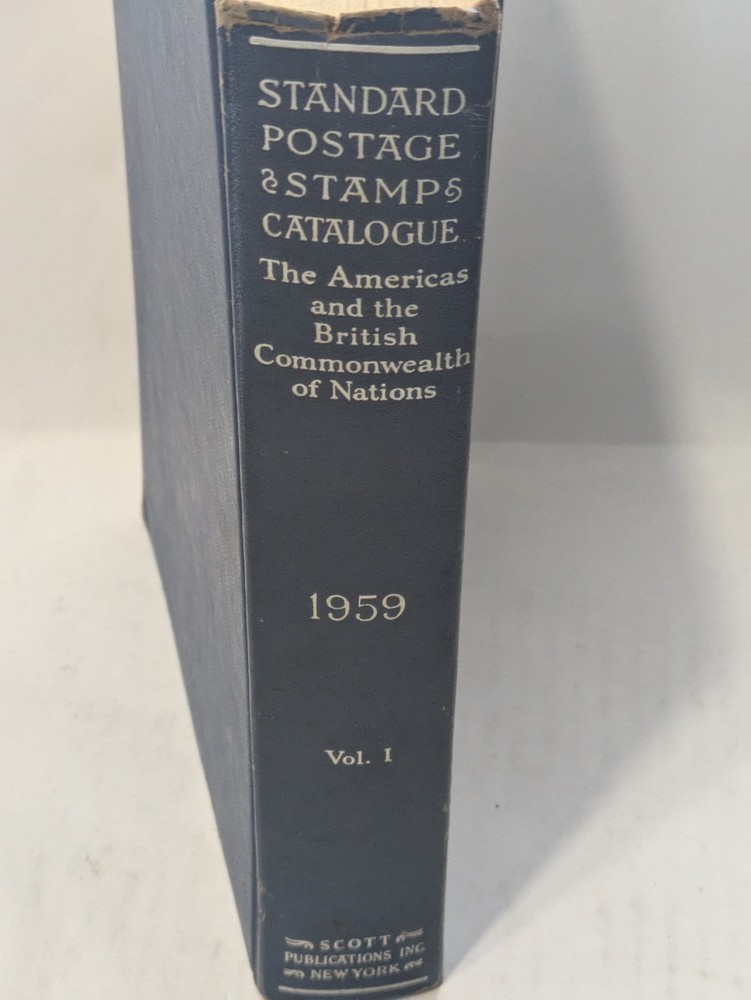 Vintage 1959 Scott Standard Postage Stamp Catalogue Vol 1 US British Commonwealt