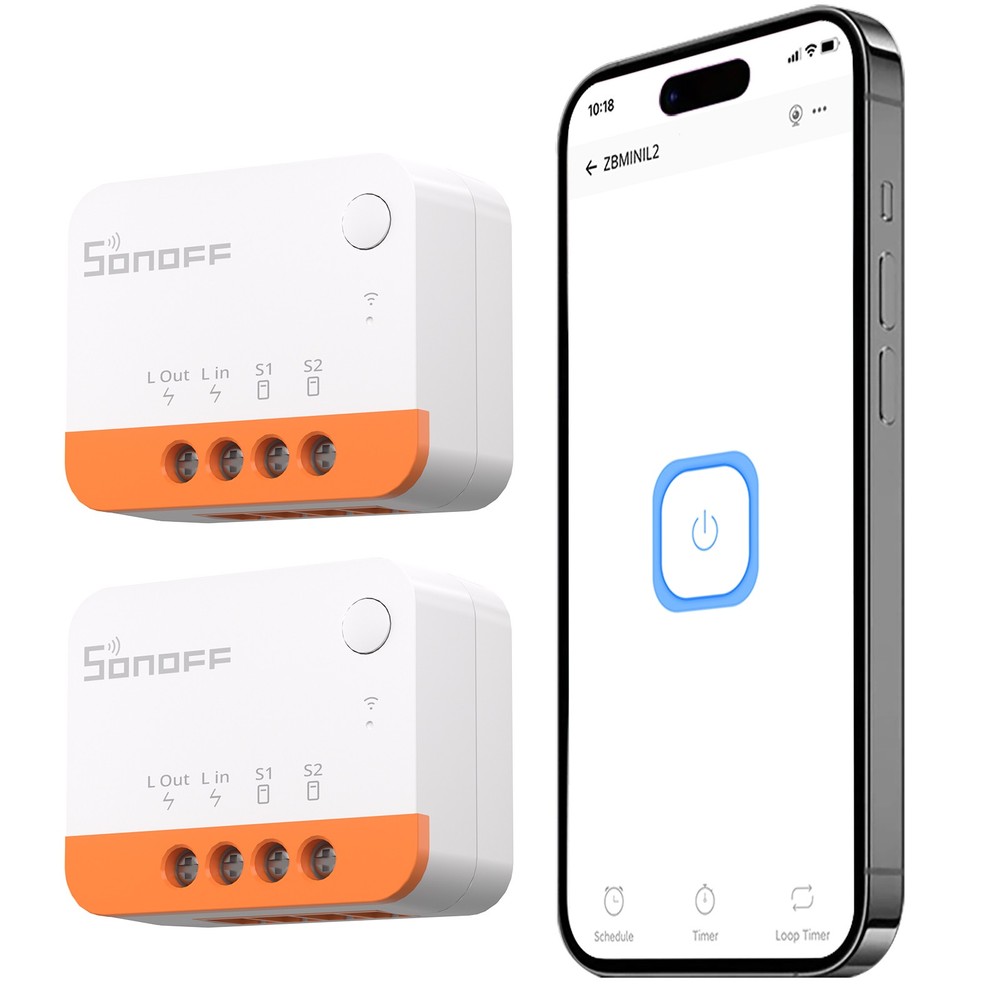 SONOFF ZBMINI L2 Zigbee Switch No Neutral Wire Required Smart Home 2 Way Module