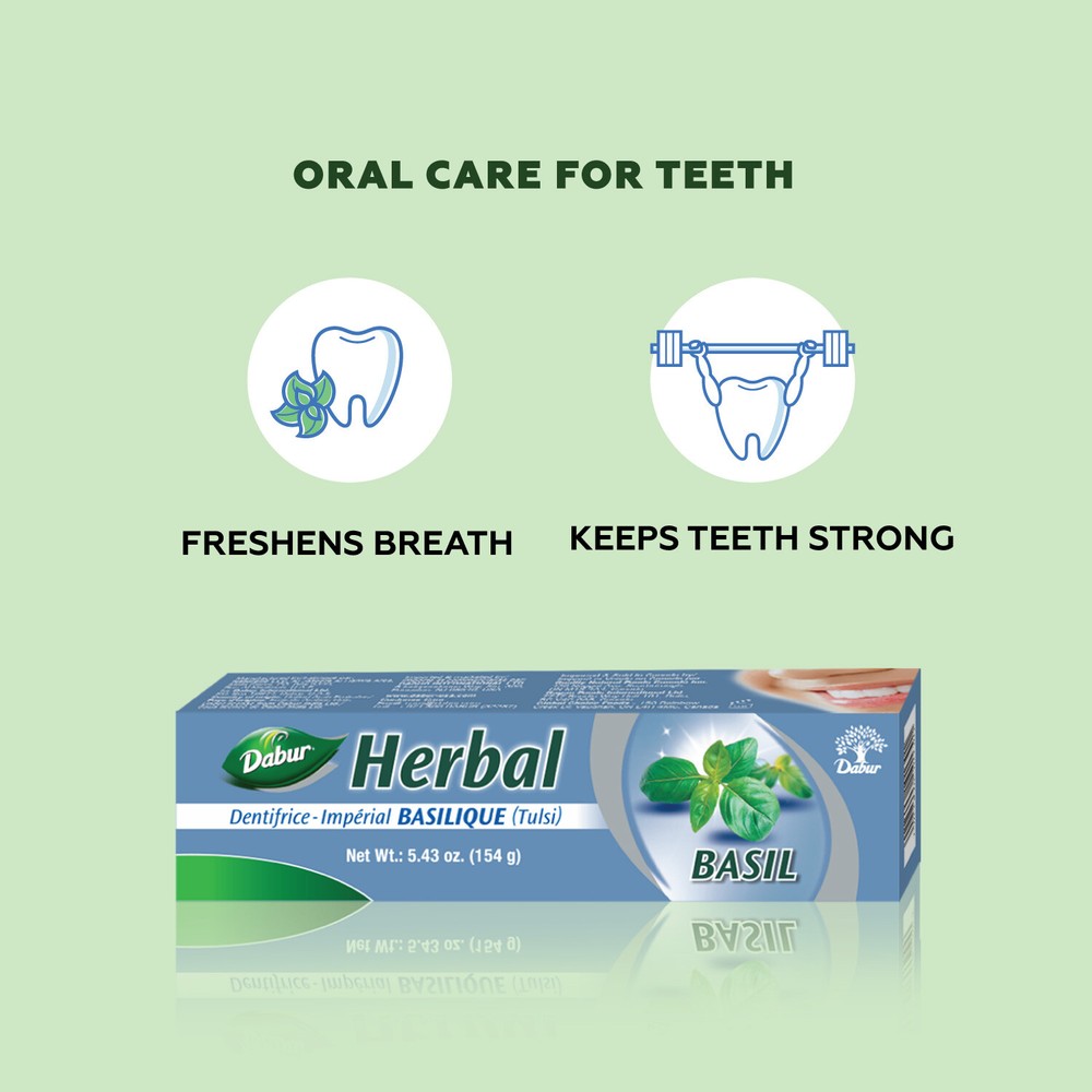 Dabur Herbal Toothpaste Imperial Basil 154g/5.43oz