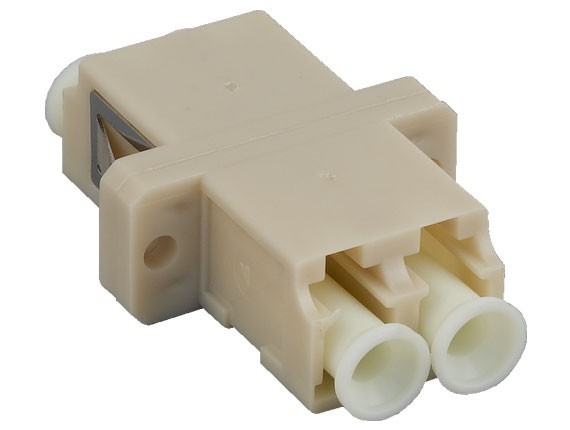 Multimode LC/LC Duplex Fiber Optic Adapter, Panel Mount Type
