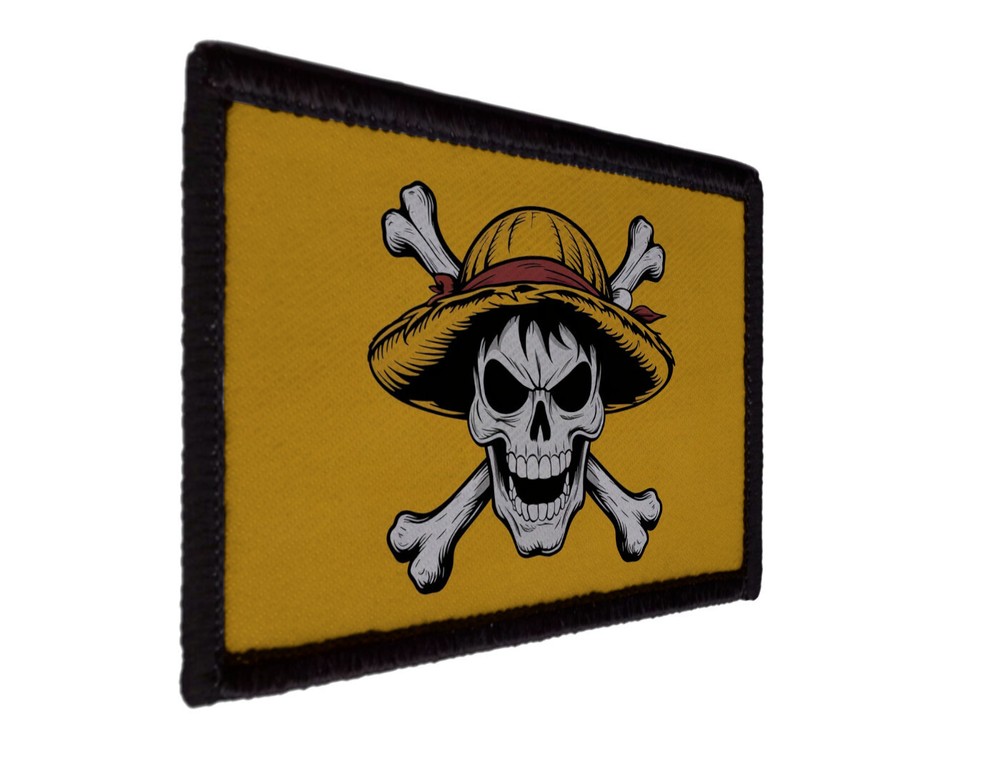 Luffy Straw Hat Pirate Flag Morale Hook Patch [sub]