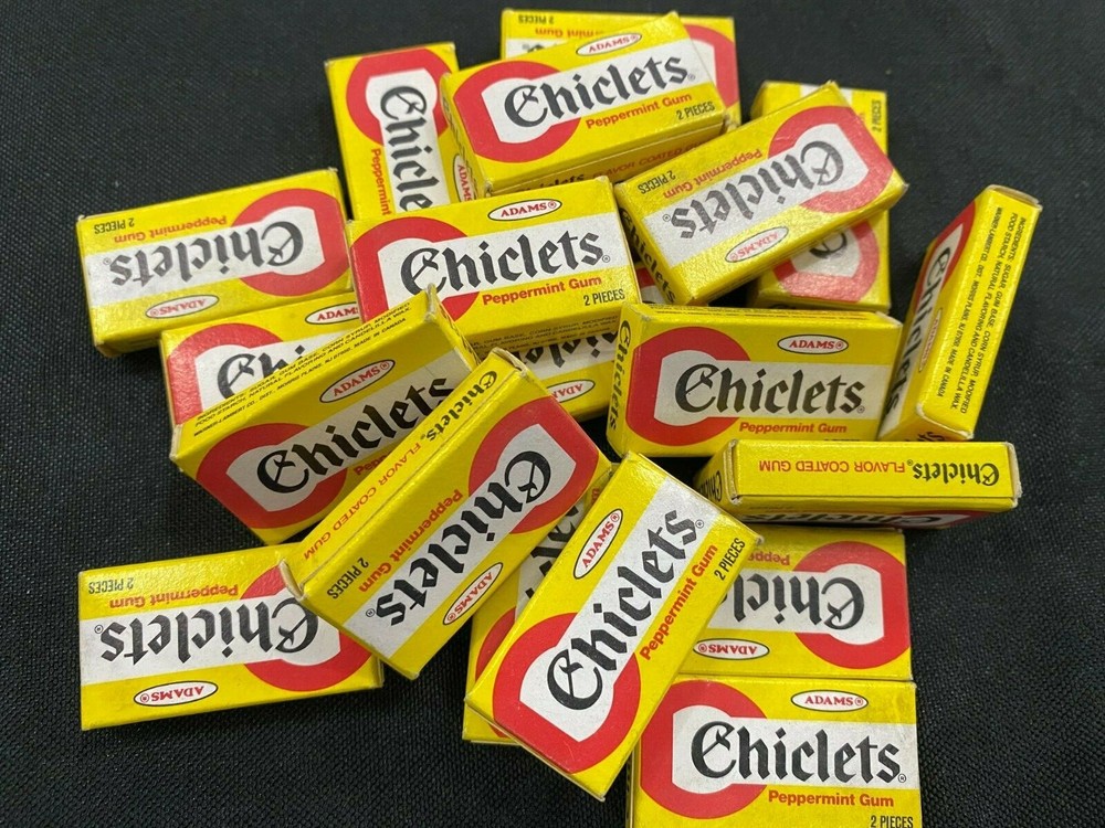 Vintage Original Chicklets Full Yellow Unopened Boxes for Vending Candy Machine