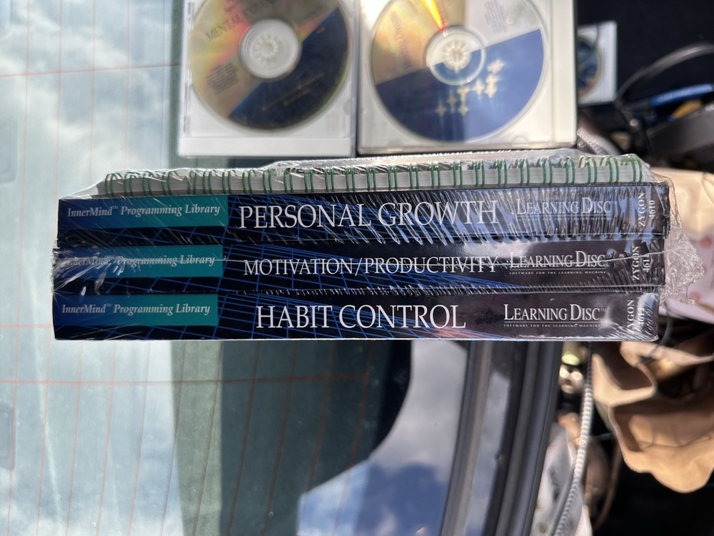 VERY RARE 1994 ZYGON LEARNING MACHINE HEADSET LIGHT SHIELD & 5 CD'S