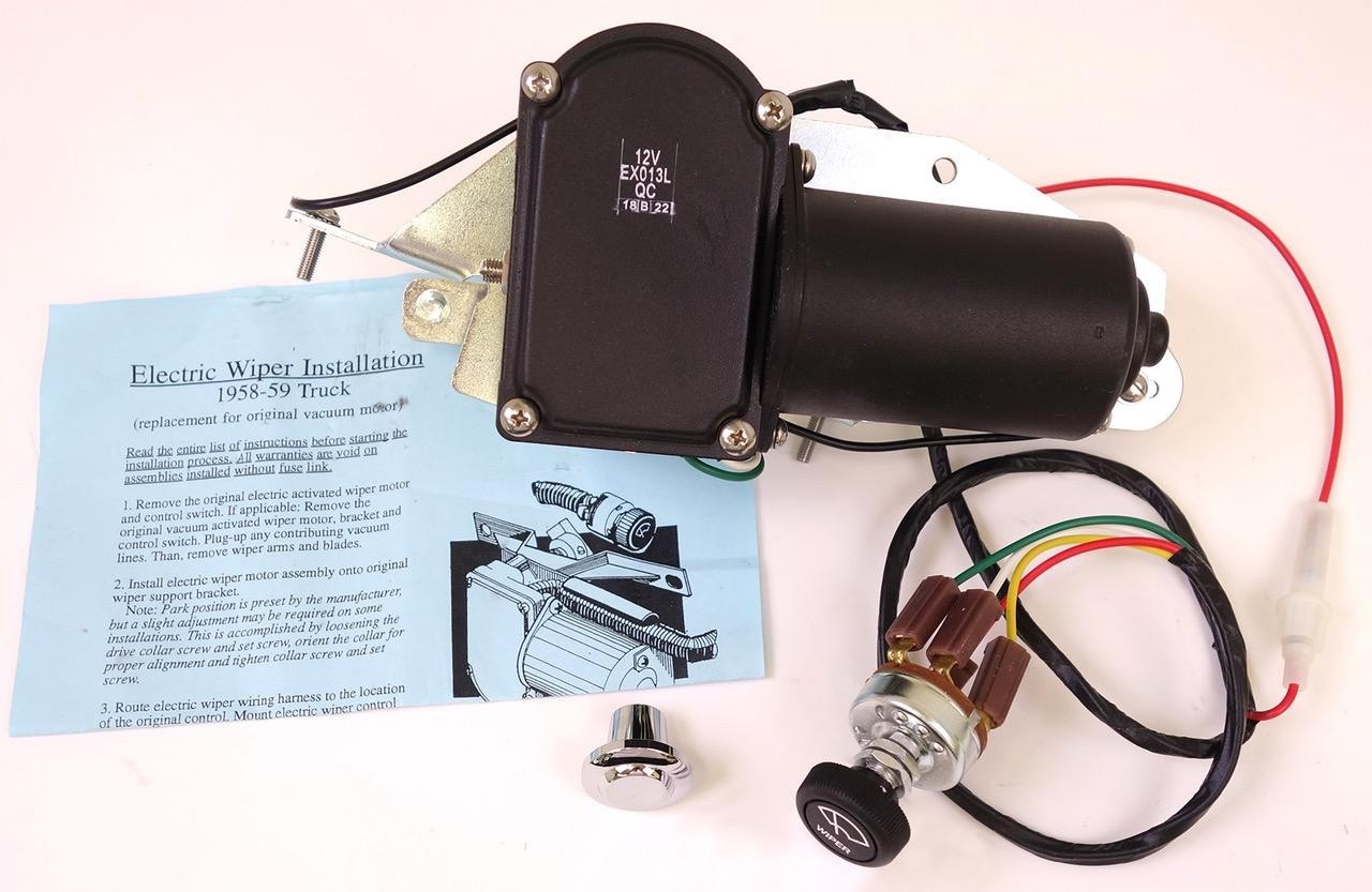 1958 1959 CHEVY GMC TRUCK ELECTRIC WINDSHIELD WIPER MOTOR KIT # 58-17508