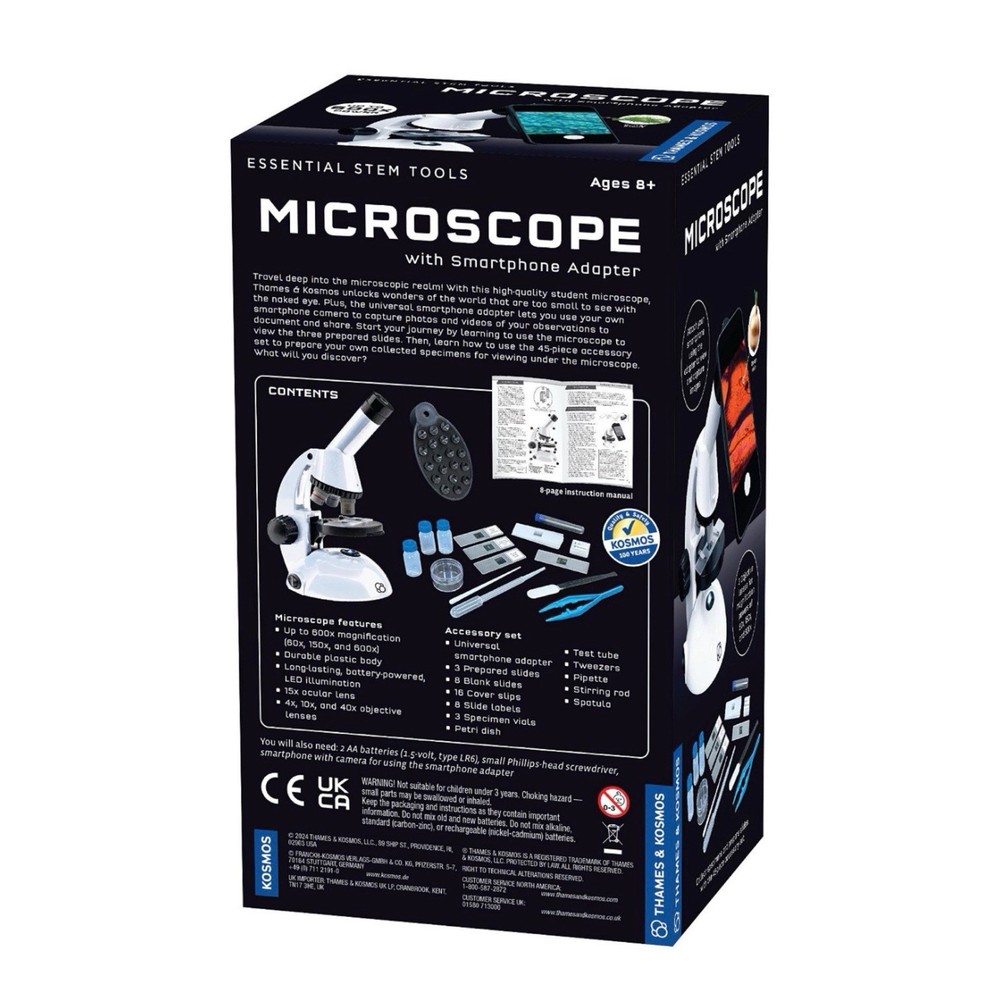 Thames & Kosmos Microscope Essential STEM Tool with Smartphone Adapter