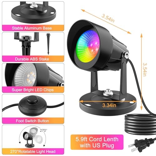 Spot Lights Indoor, Led Spot Lights with Smart APP 2 Pack APP & Remote Control