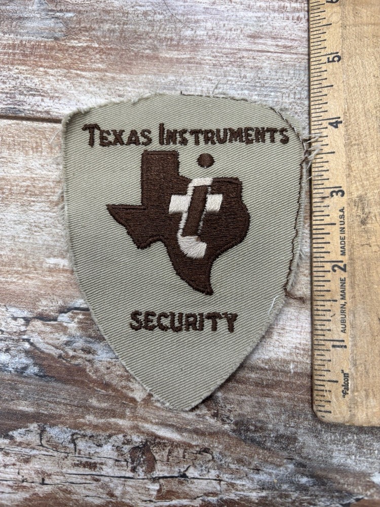 Vintage Texas Instruments Security Guard Patch Retired Obsolete
